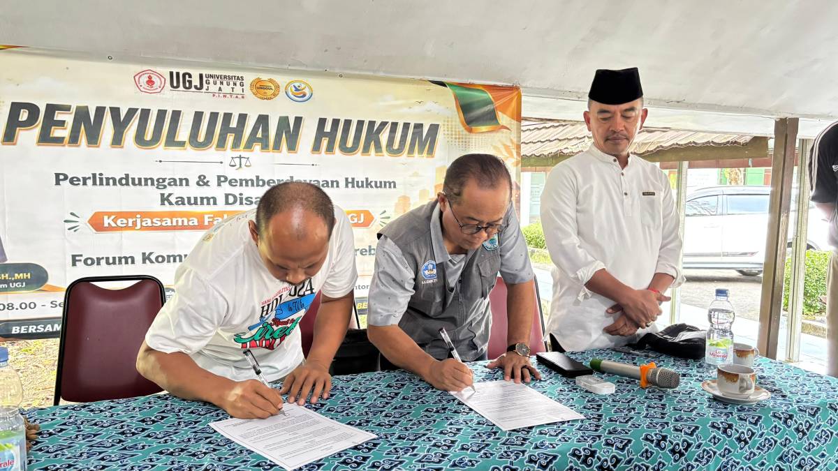 Fakultas Hukum USGJ dan FKDC Teken MoU Pendampingan Hukum bagi Difabel